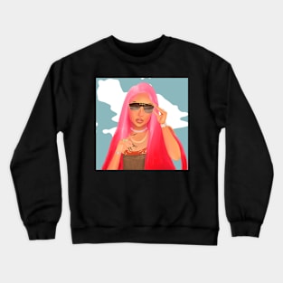 onika with sunglasses Crewneck Sweatshirt